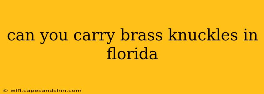 can you carry brass knuckles in florida