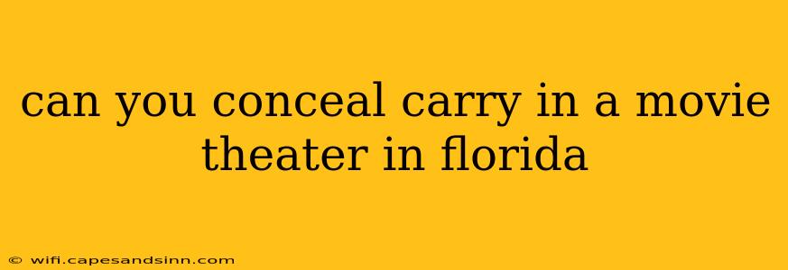 can you conceal carry in a movie theater in florida