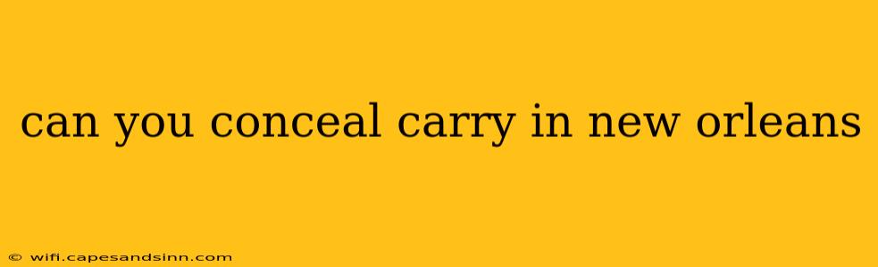 can you conceal carry in new orleans