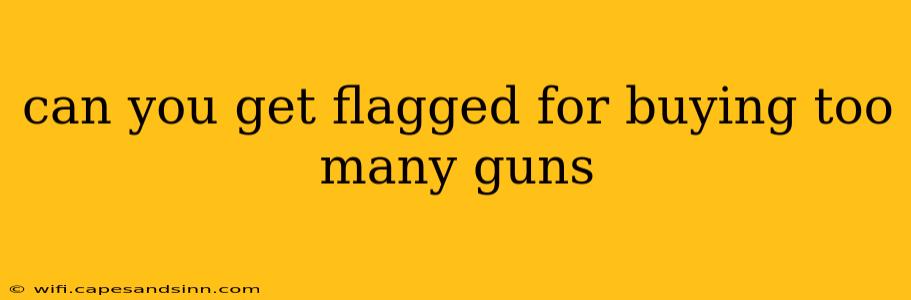 can you get flagged for buying too many guns