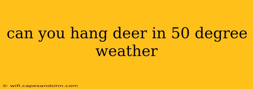 can you hang deer in 50 degree weather