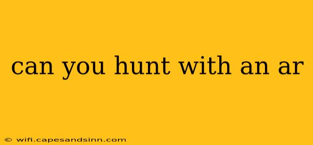 can you hunt with an ar