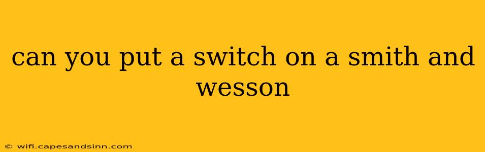 can you put a switch on a smith and wesson