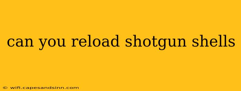 can you reload shotgun shells