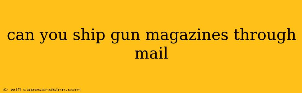 can you ship gun magazines through mail