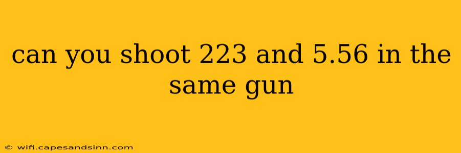 can you shoot 223 and 5.56 in the same gun