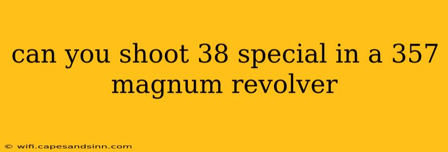 can you shoot 38 special in a 357 magnum revolver