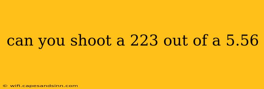 can you shoot a 223 out of a 5.56