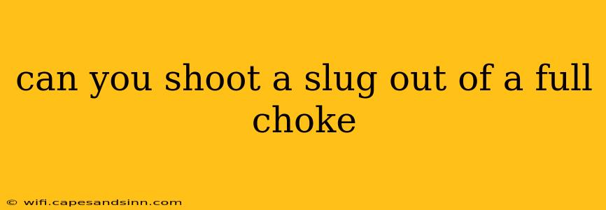 can you shoot a slug out of a full choke