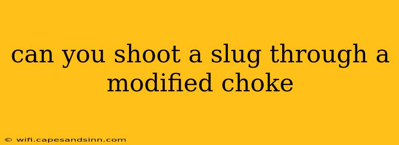 can you shoot a slug through a modified choke