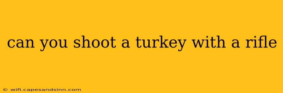 can you shoot a turkey with a rifle