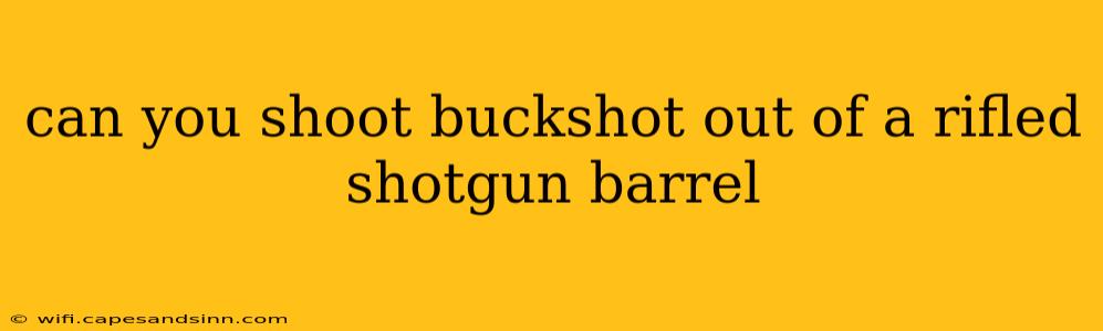 can you shoot buckshot out of a rifled shotgun barrel