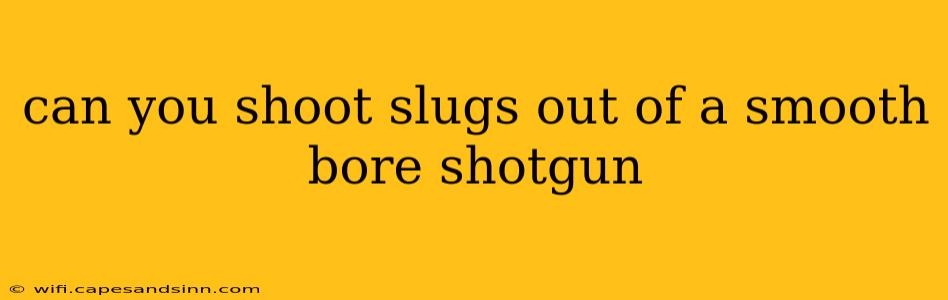 can you shoot slugs out of a smooth bore shotgun