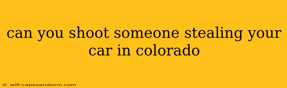 can you shoot someone stealing your car in colorado