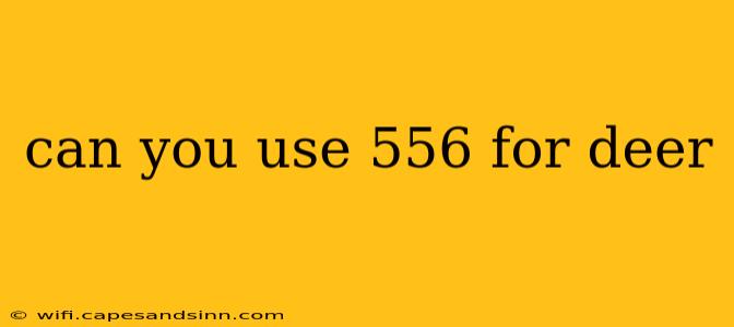 can you use 556 for deer