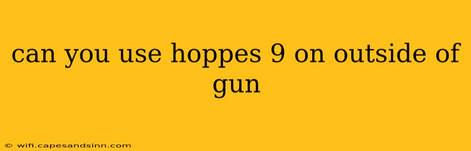 can you use hoppes 9 on outside of gun