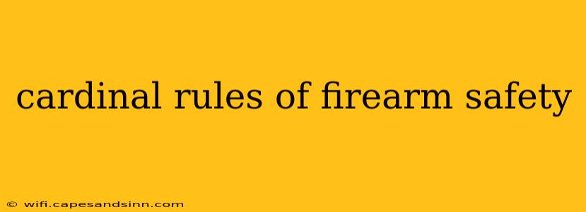 cardinal rules of firearm safety