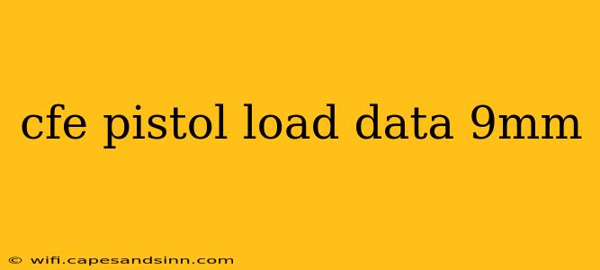 cfe pistol load data 9mm