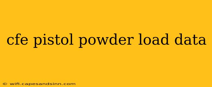 cfe pistol powder load data