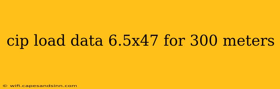 cip load data 6.5x47 for 300 meters