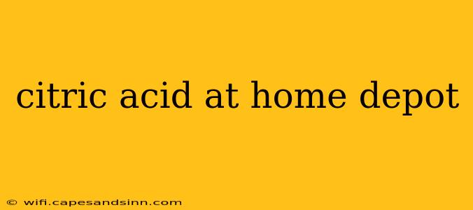 citric acid at home depot