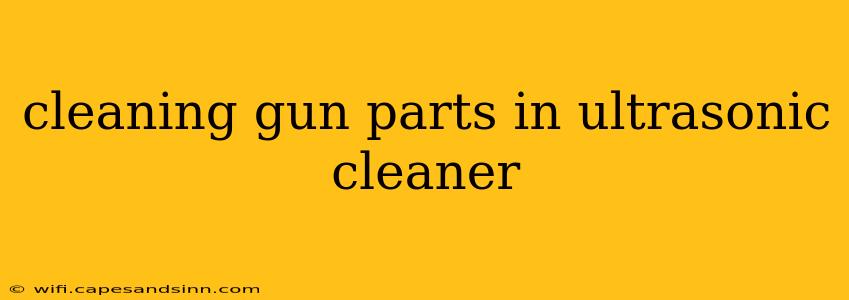 cleaning gun parts in ultrasonic cleaner