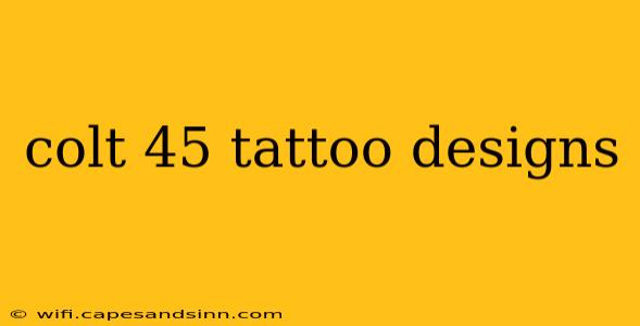 colt 45 tattoo designs