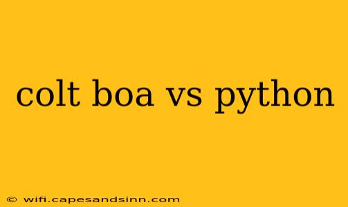 colt boa vs python