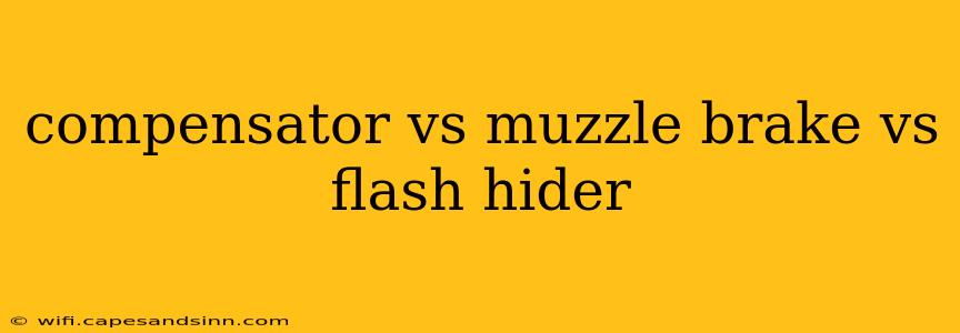 compensator vs muzzle brake vs flash hider