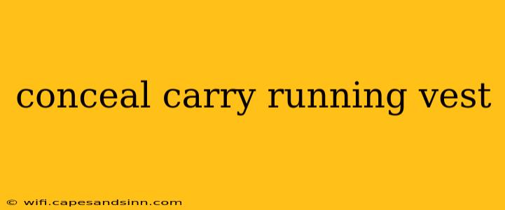 conceal carry running vest