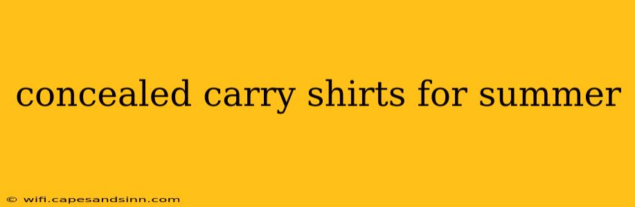 concealed carry shirts for summer