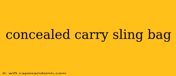 concealed carry sling bag