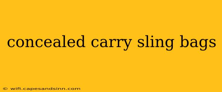 concealed carry sling bags