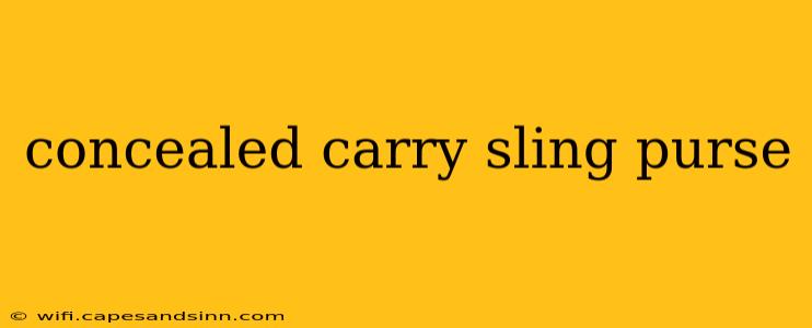 concealed carry sling purse