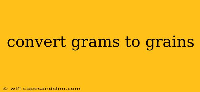 convert grams to grains