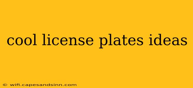 cool license plates ideas