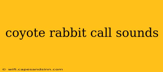 coyote rabbit call sounds