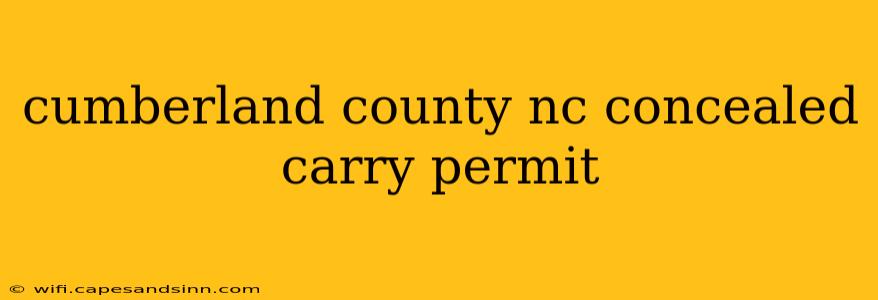 cumberland county nc concealed carry permit