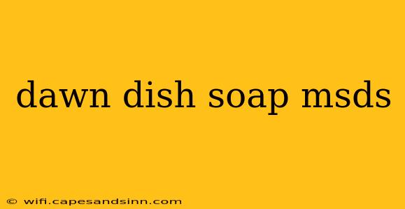 dawn dish soap msds