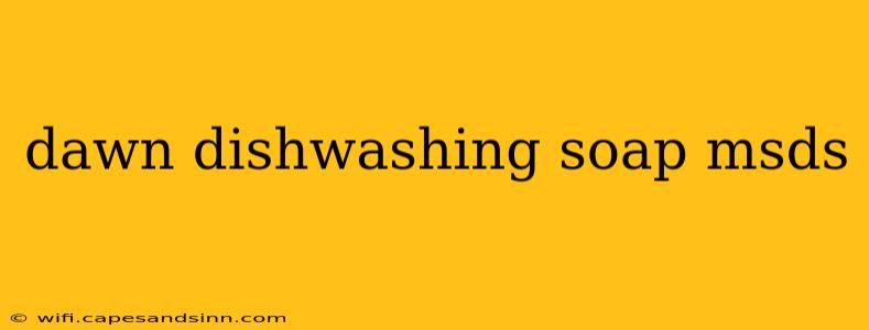 dawn dishwashing soap msds