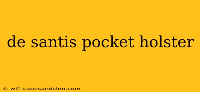 de santis pocket holster