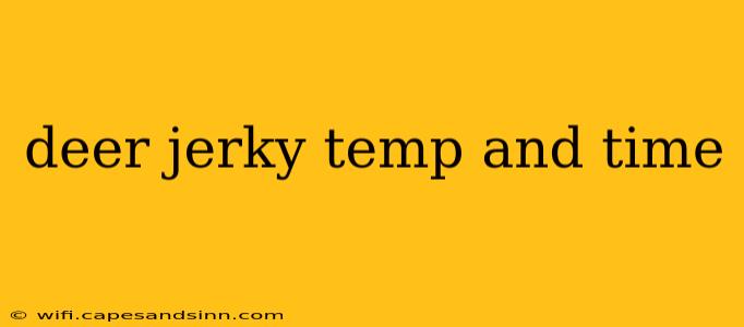 deer jerky temp and time