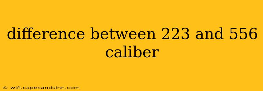 difference between 223 and 556 caliber