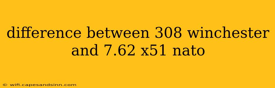 difference between 308 winchester and 7.62 x51 nato