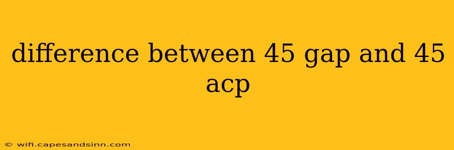 difference between 45 gap and 45 acp