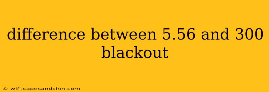 difference between 5.56 and 300 blackout