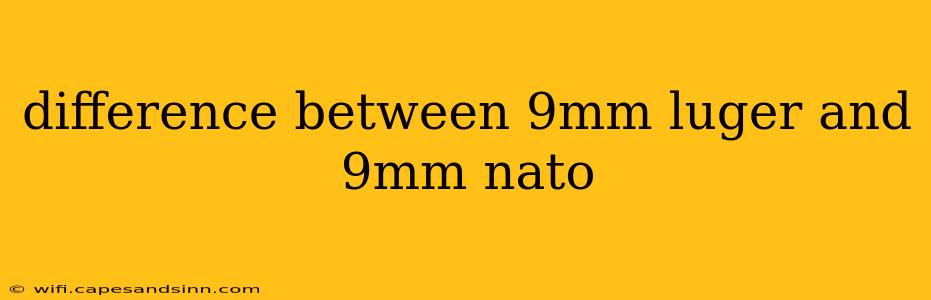 difference between 9mm luger and 9mm nato