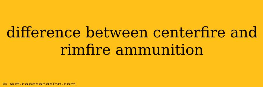 difference between centerfire and rimfire ammunition