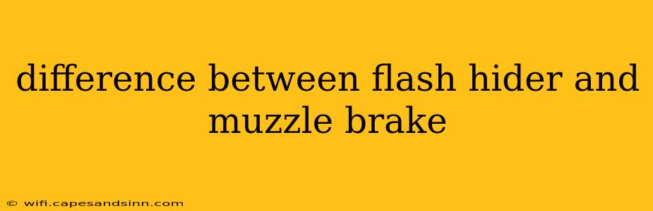 difference between flash hider and muzzle brake