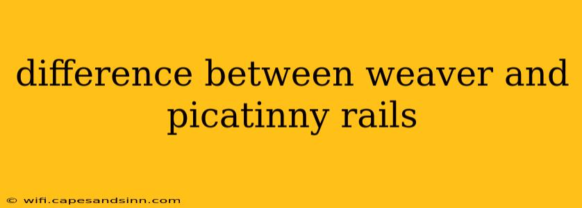 difference between weaver and picatinny rails